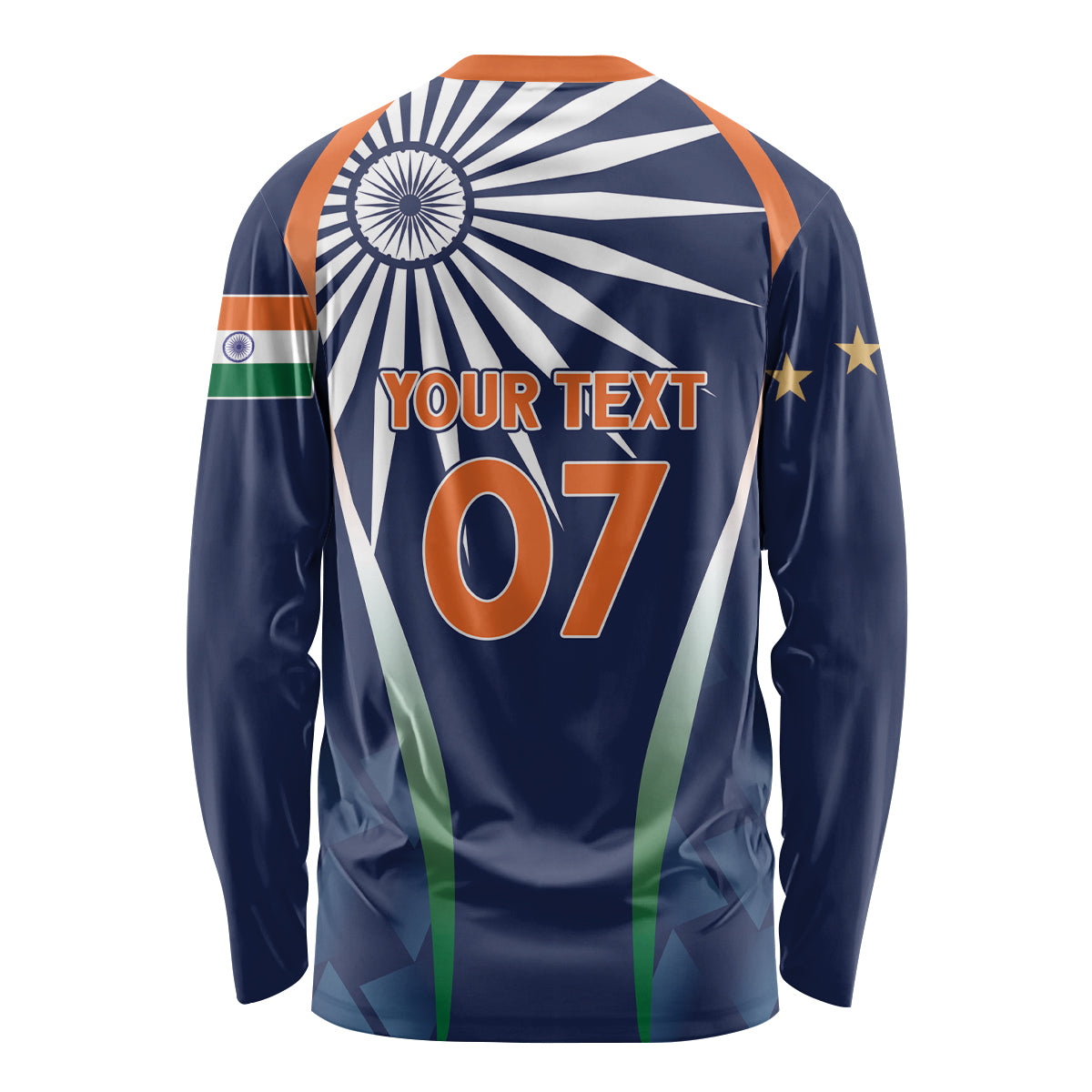 India Cricket World Cup 2024 Long Sleeve Shirt Men In Blue Dynamic - Wonder Print Shop