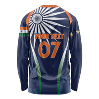 India Cricket World Cup 2024 Long Sleeve Shirt Men In Blue Dynamic - Wonder Print Shop