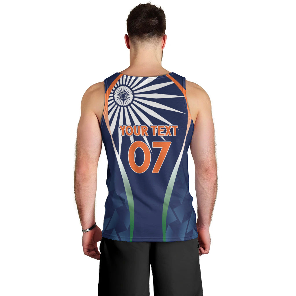 India Cricket World Cup 2024 Men Tank Top Men In Blue Dynamic - Wonder Print Shop