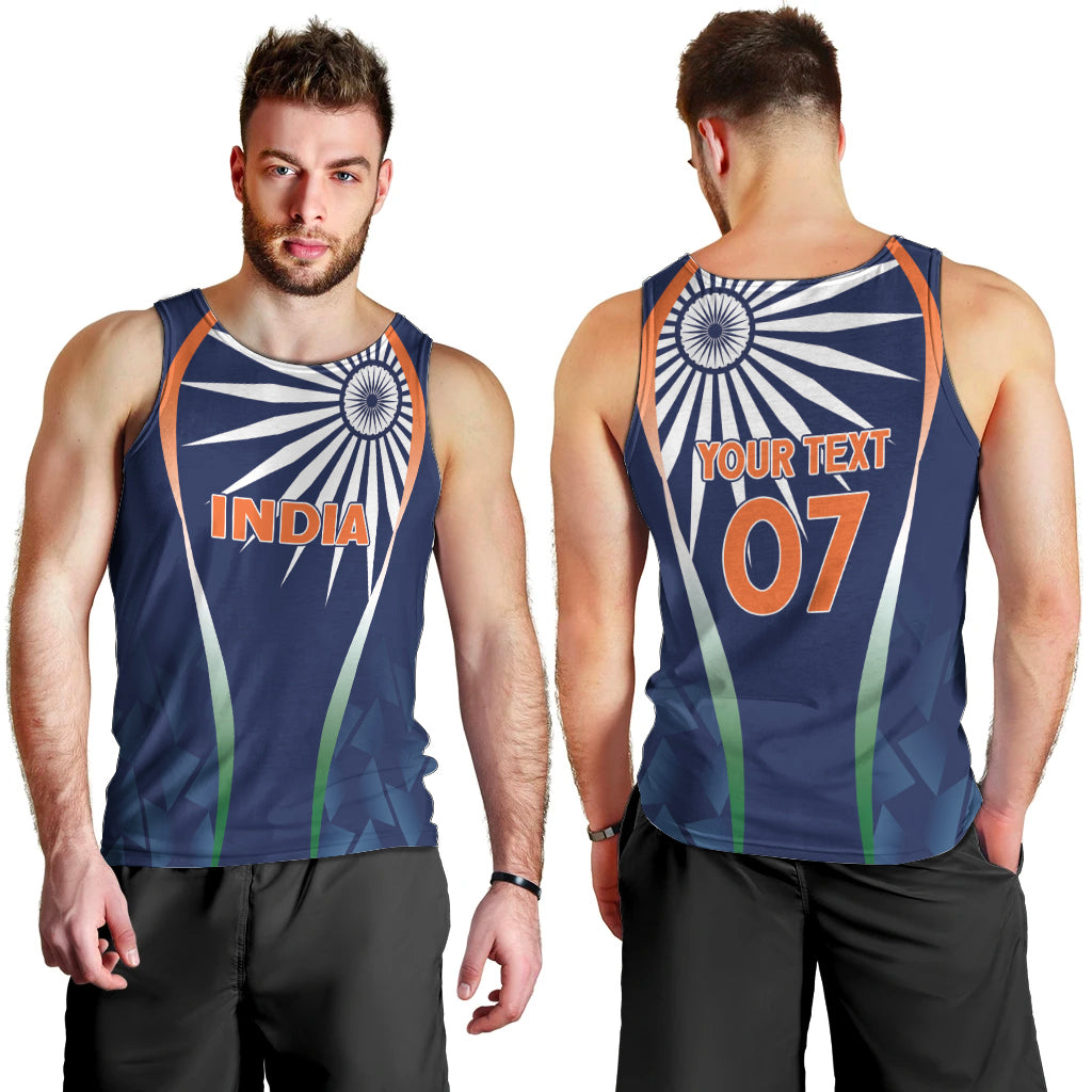 India Cricket World Cup 2024 Men Tank Top Men In Blue Dynamic - Wonder Print Shop