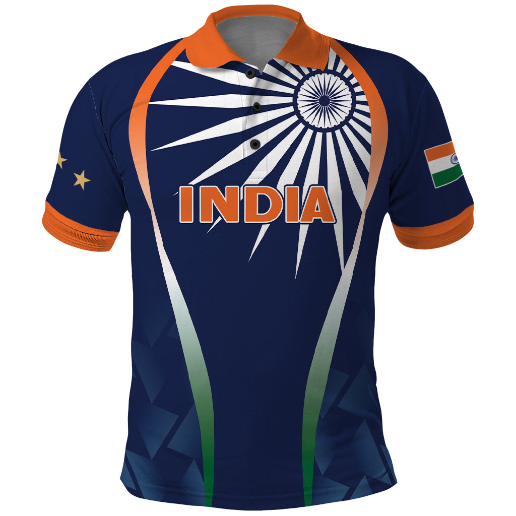 India Cricket World Cup 2024 Polo Shirt Men In Blue Dynamic - Wonder Print Shop
