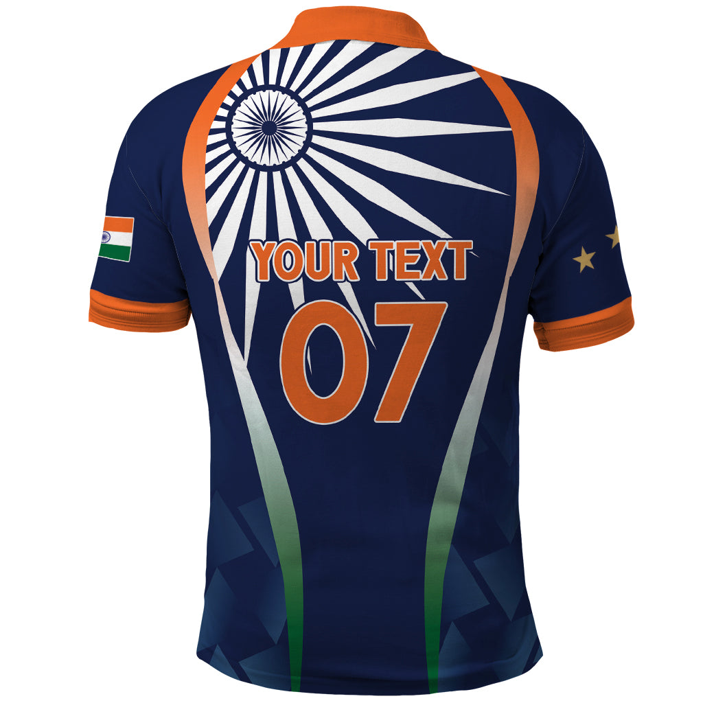 India Cricket World Cup 2024 Polo Shirt Men In Blue Dynamic - Wonder Print Shop