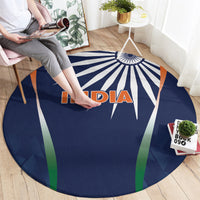 India Cricket World Cup 2024 Round Carpet Men In Blue Dynamic