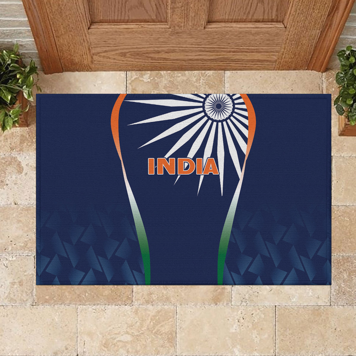 India Cricket World Cup 2024 Rubber Doormat Men In Blue Dynamic - Wonder Print Shop