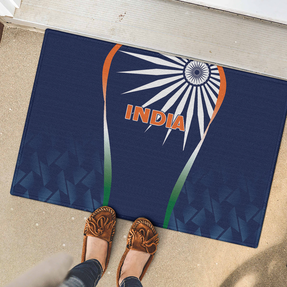 India Cricket World Cup 2024 Rubber Doormat Men In Blue Dynamic - Wonder Print Shop