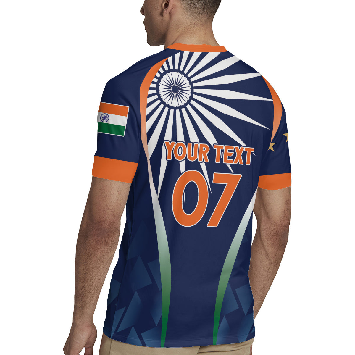 India Cricket World Cup 2024 Rugby Jersey Men In Blue Dynamic - Wonder Print Shop