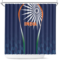 India Cricket World Cup 2024 Shower Curtain Men In Blue Dynamic
