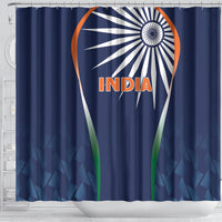 India Cricket World Cup 2024 Shower Curtain Men In Blue Dynamic