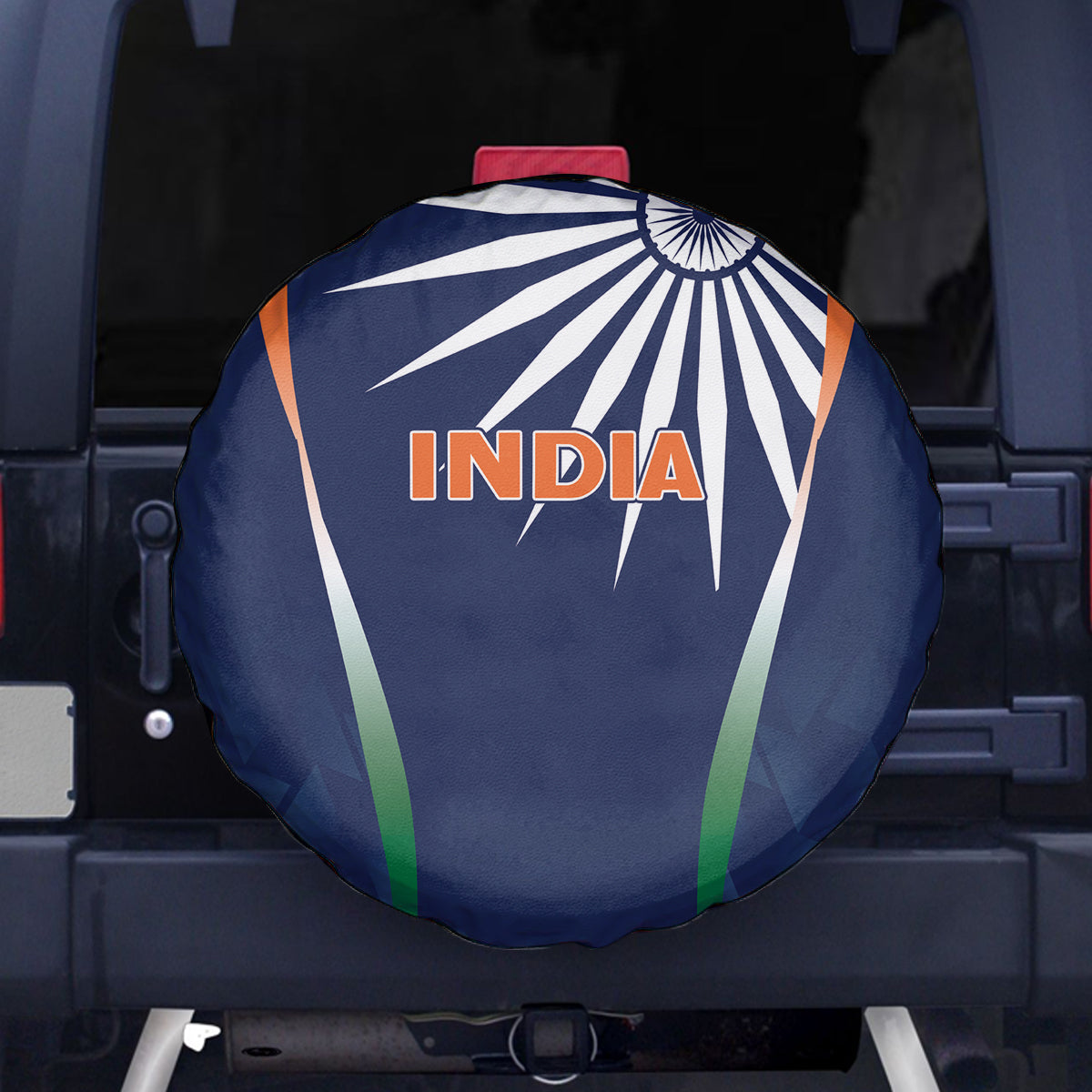 India Cricket World Cup 2024 Spare Tire Cover Men In Blue Dynamic - Wonder Print Shop