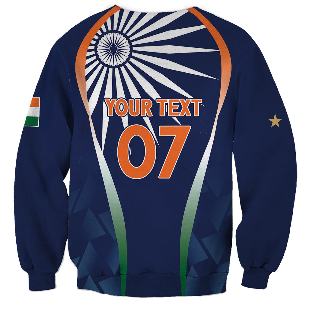 India Cricket World Cup 2024 Sweatshirt Men In Blue Dynamic - Wonder Print Shop