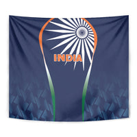 India Cricket World Cup 2024 Tapestry Men In Blue Dynamic - Wonder Print Shop