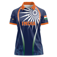 India Cricket World Cup 2024 Women Polo Shirt Men In Blue Dynamic - Wonder Print Shop