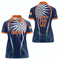 India Cricket World Cup 2024 Women Polo Shirt Men In Blue Dynamic - Wonder Print Shop