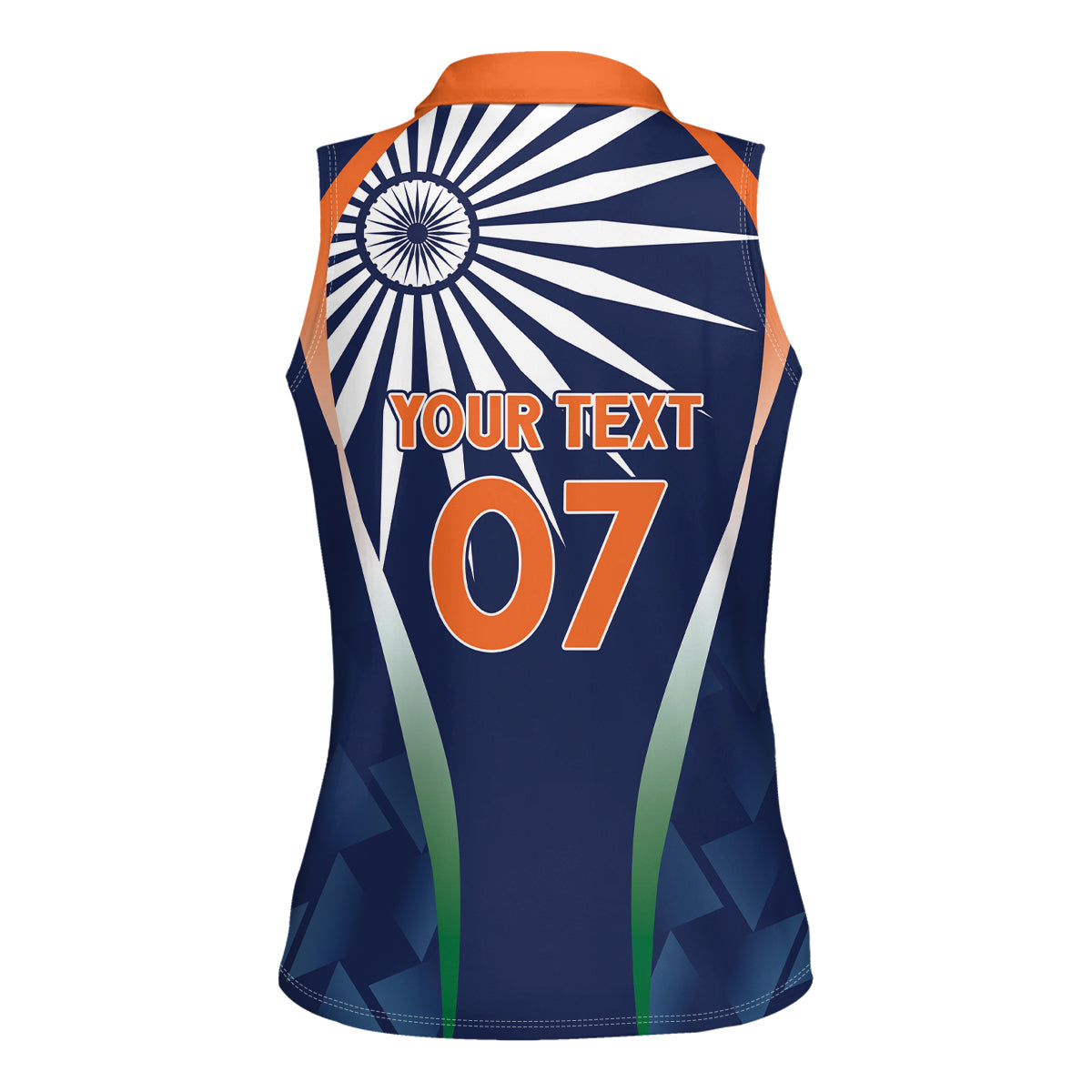 India Cricket World Cup 2024 Women Sleeveless Polo Shirt Men In Blue Dynamic - Wonder Print Shop