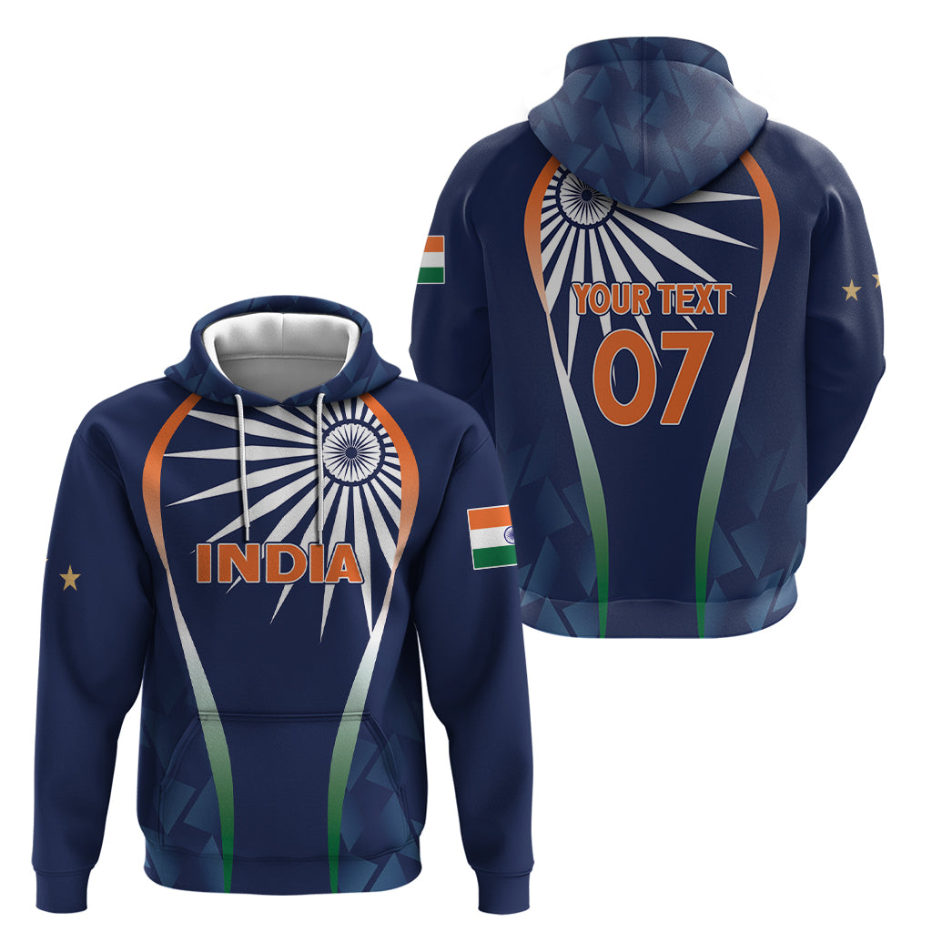 India Cricket World Cup 2024 Zip Hoodie Men In Blue Dynamic - Wonder Print Shop