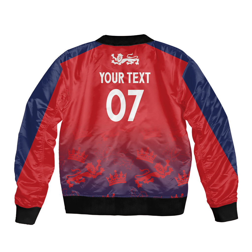 England Cricket World Cup 2024 Bomber Jacket Seamless Inspiration LT7 - Wonder Print Shop