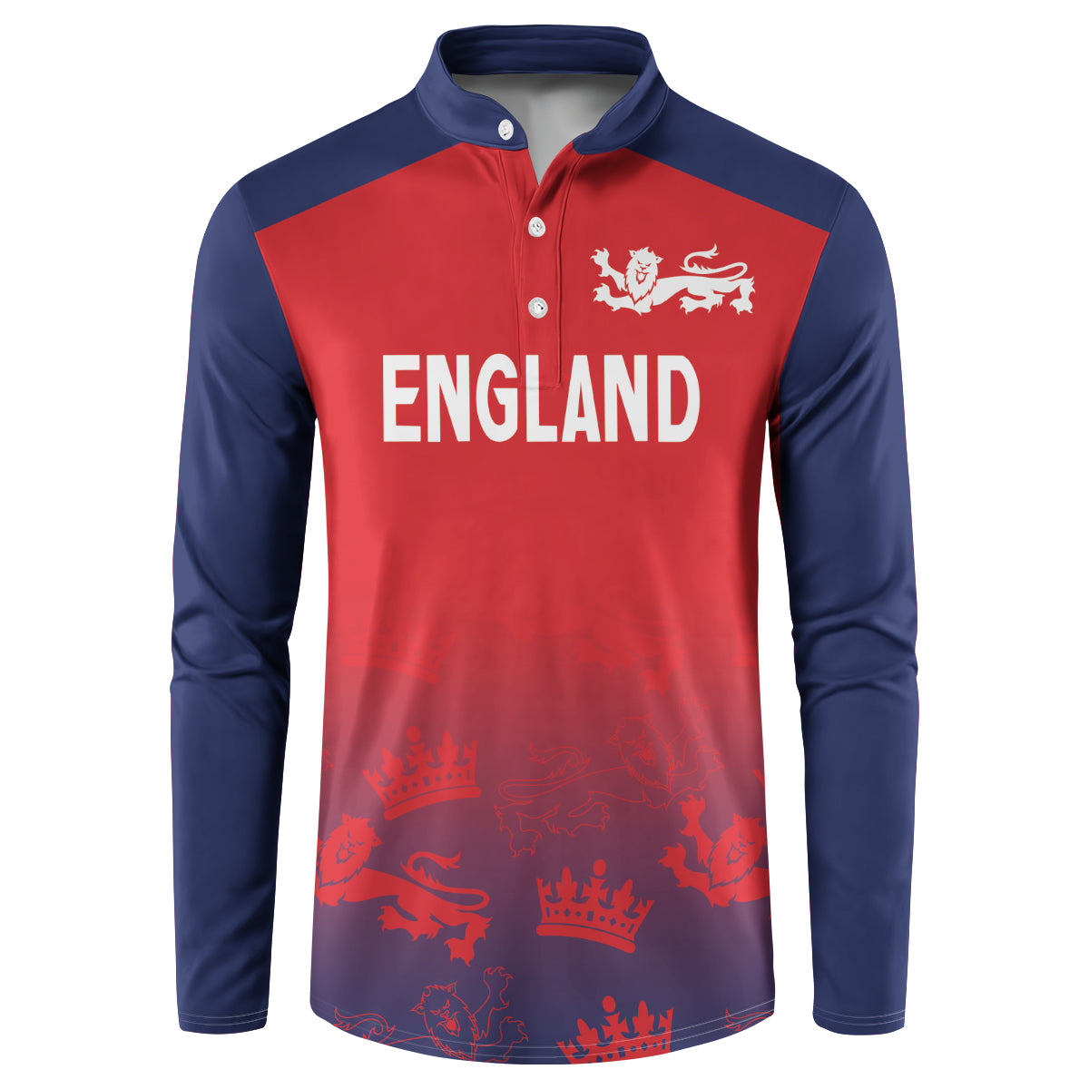 England Cricket World Cup 2024 Button Sweatshirt Seamless Inspiration LT7 - Wonder Print Shop