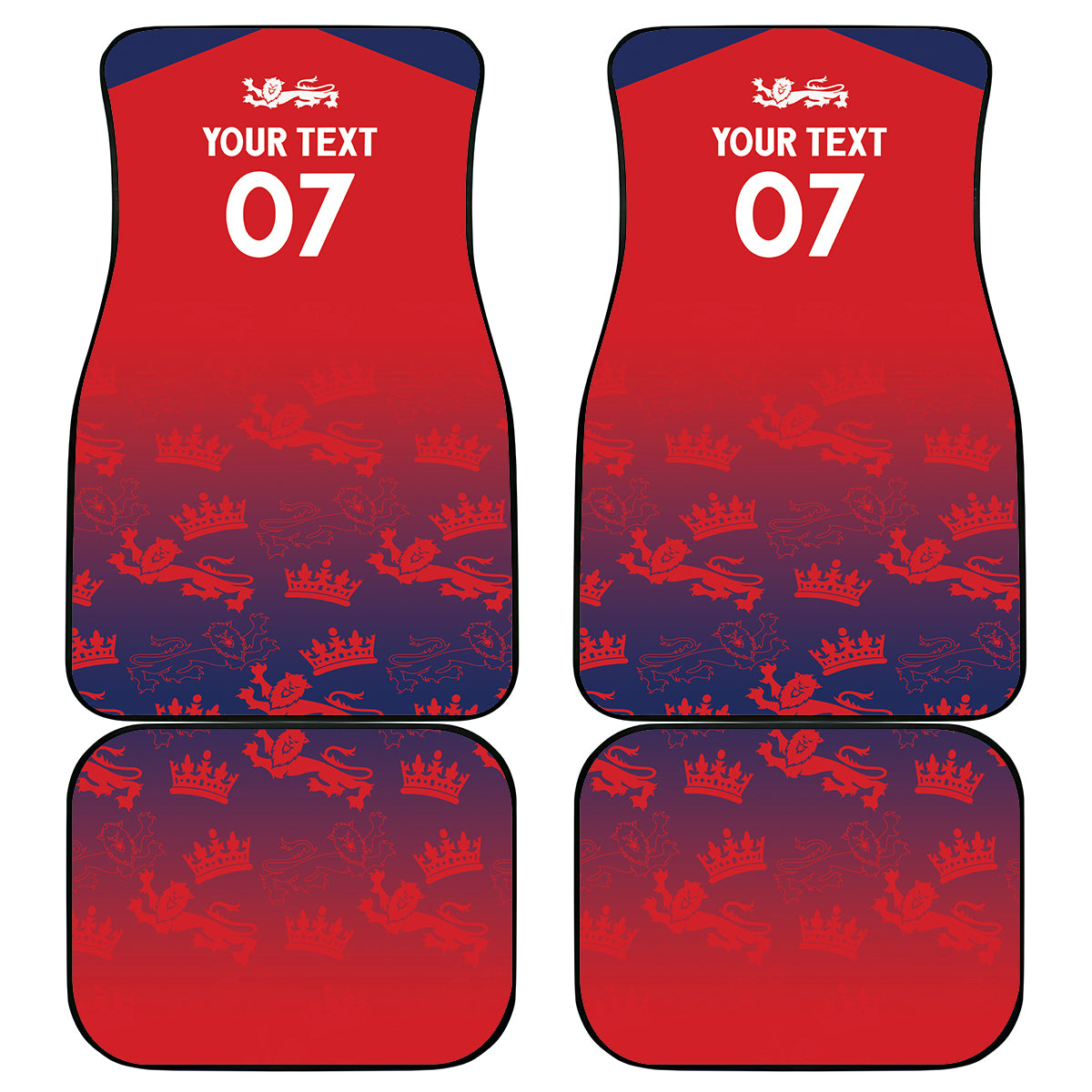 England Cricket World Cup 2024 Car Mats Seamless Inspiration LT7 - Wonder Print Shop