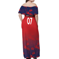 England Cricket World Cup 2024 Off Shoulder Maxi Dress Seamless Inspiration - Wonder Print Shop
