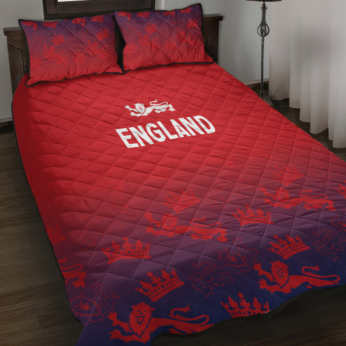 England Cricket World Cup 2024 Quilt Bed Set Seamless Inspiration - Wonder Print Shop