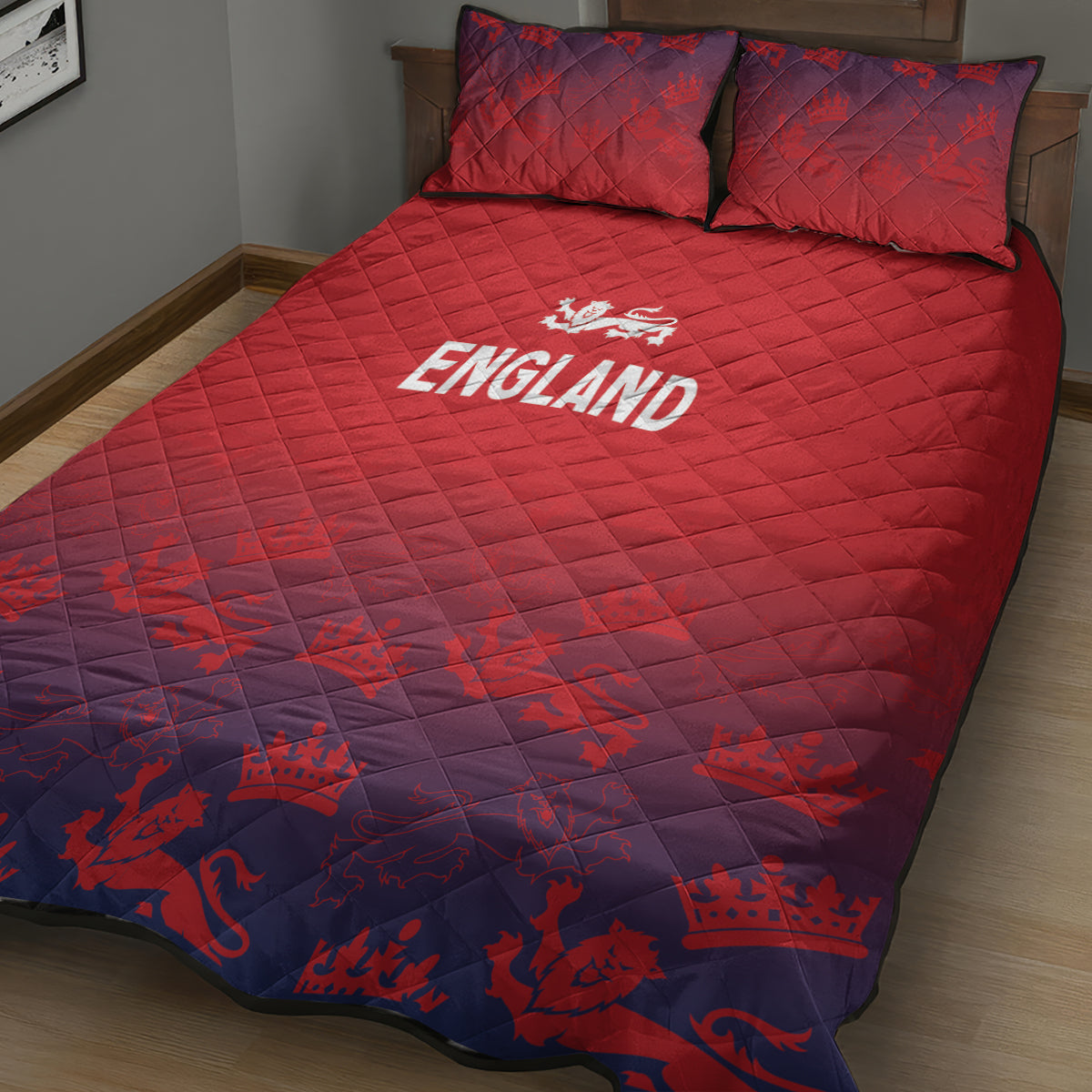 England Cricket World Cup 2024 Quilt Bed Set Seamless Inspiration - Wonder Print Shop