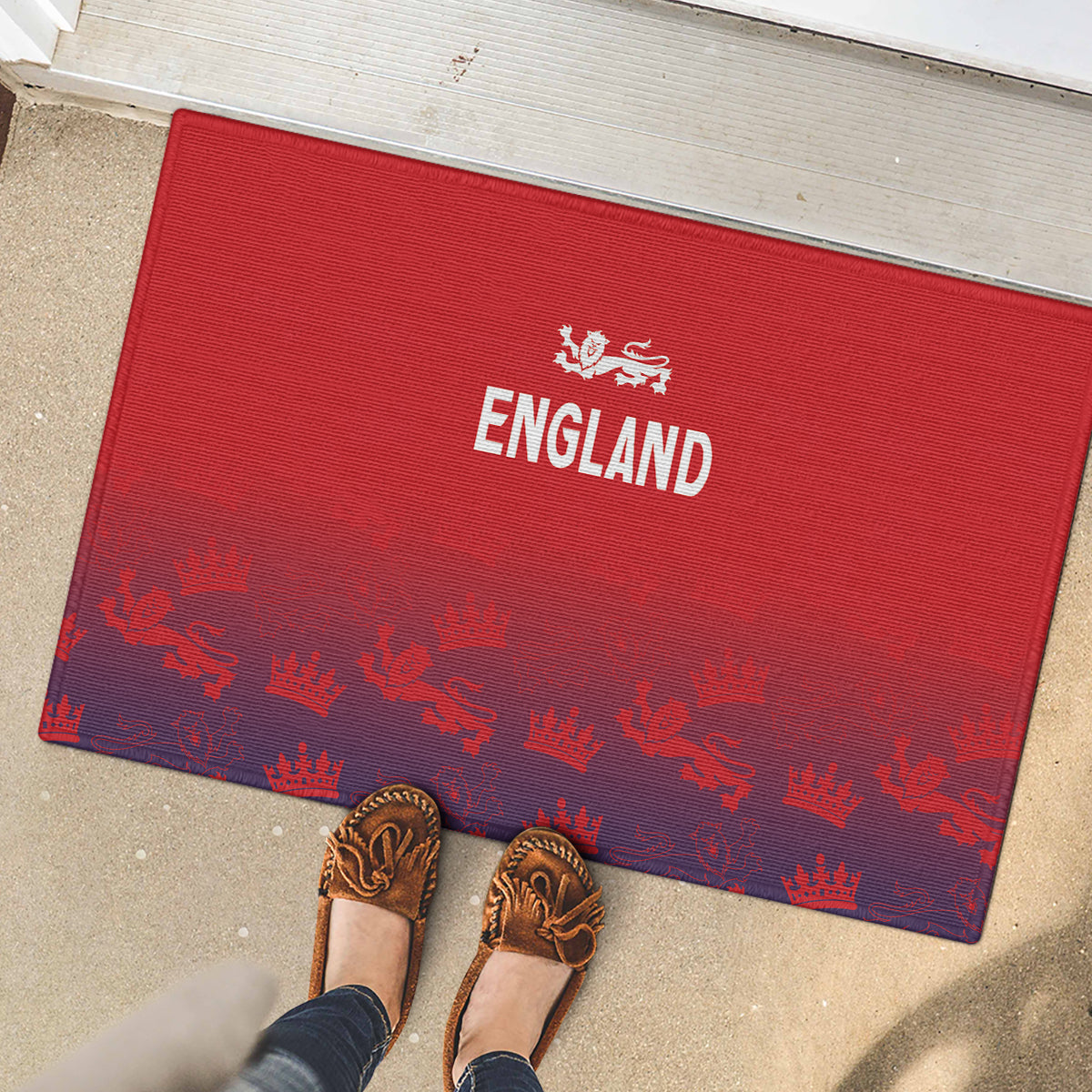 England Cricket World Cup 2024 Rubber Doormat Seamless Inspiration - Wonder Print Shop