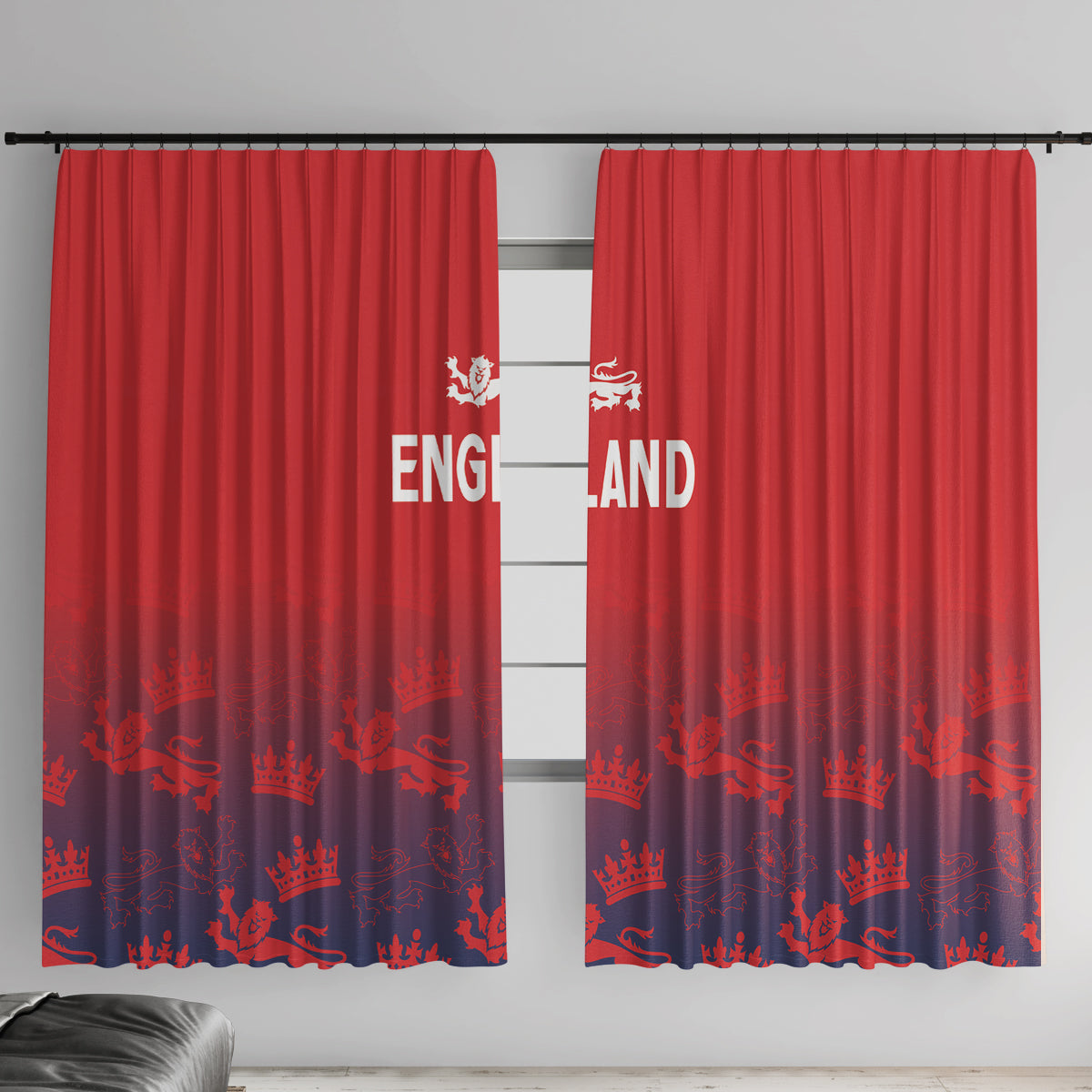 England Cricket World Cup 2024 Window Curtain Seamless Inspiration - Wonder Print Shop