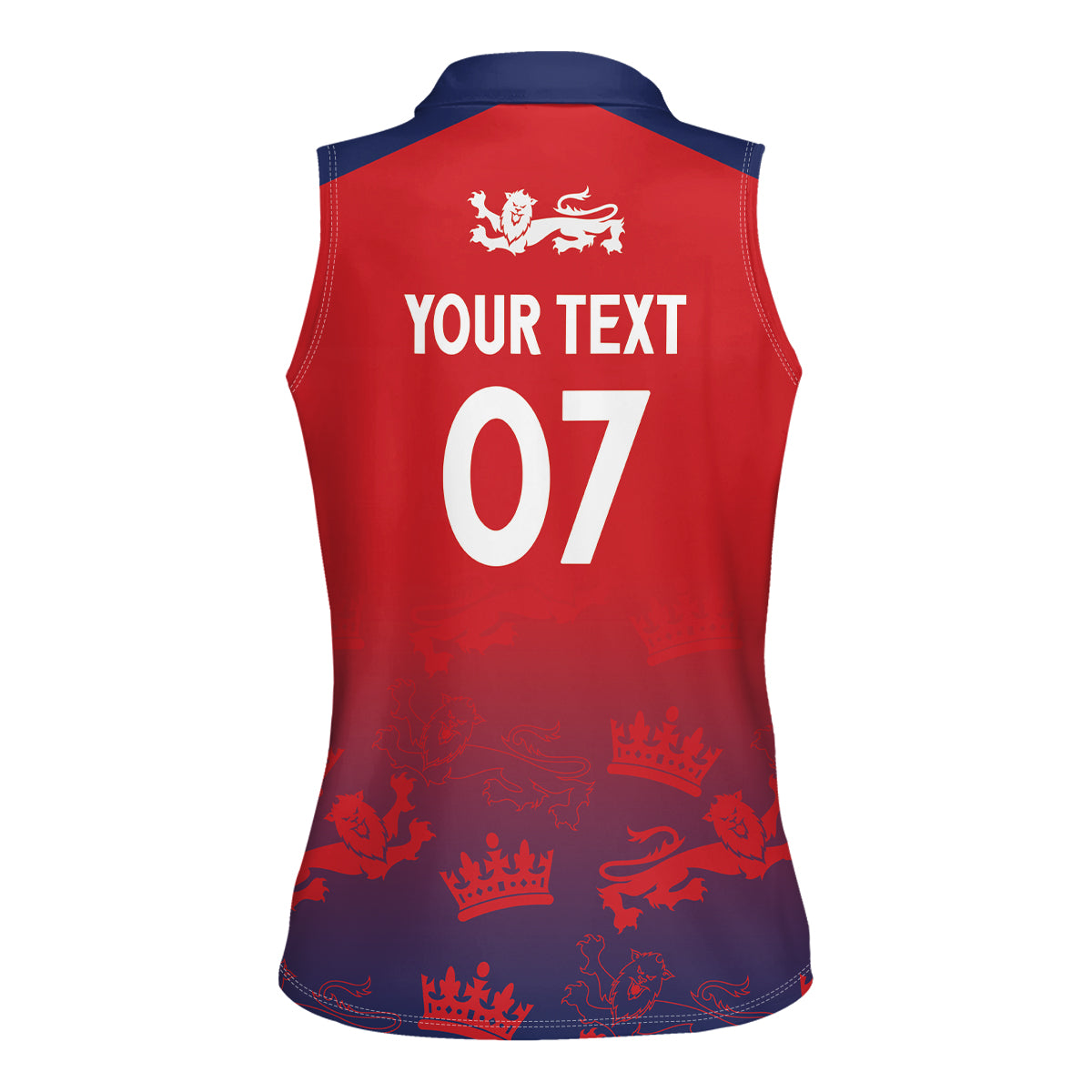 England Cricket World Cup 2024 Women Sleeveless Polo Shirt Seamless Inspiration - Wonder Print Shop