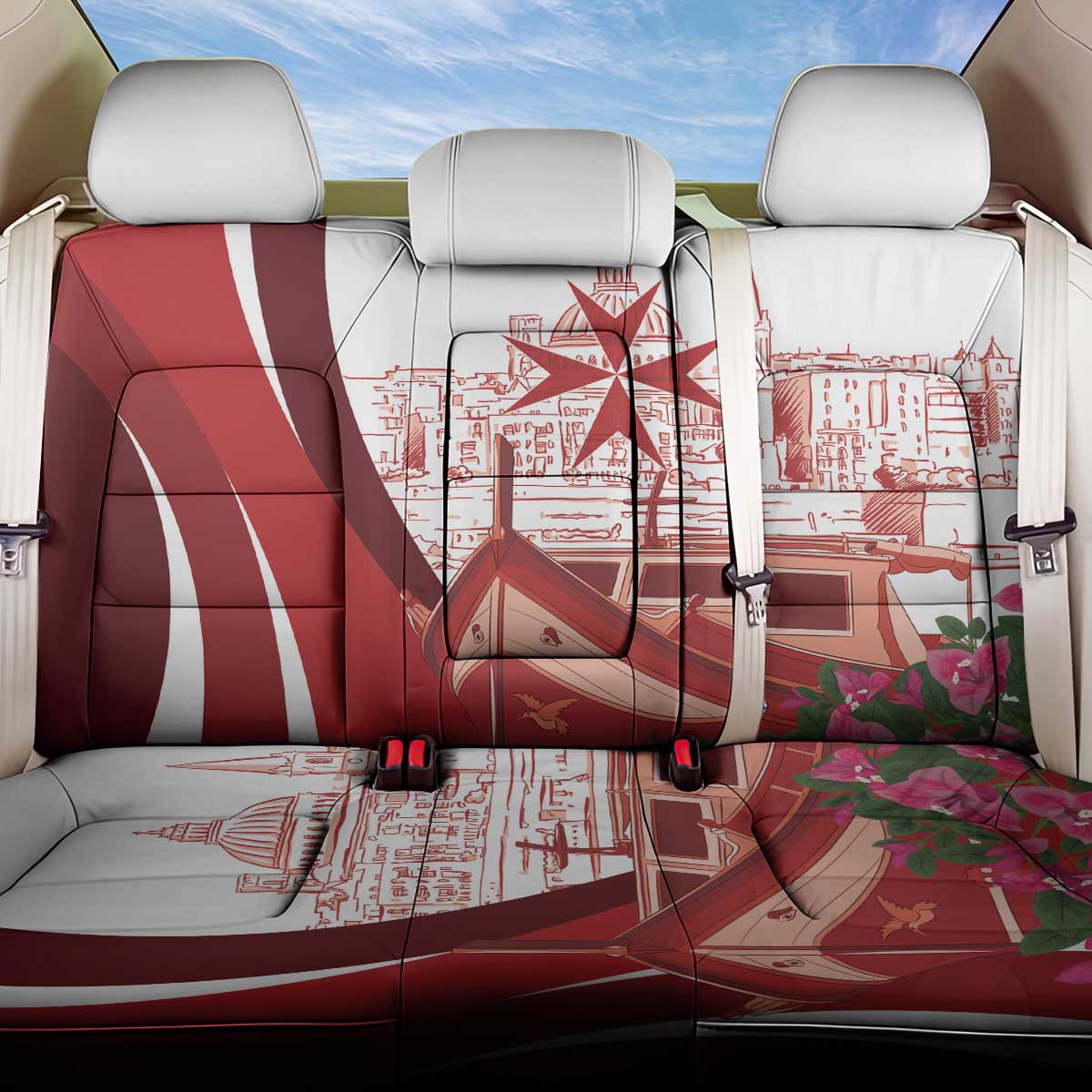 Inhobbok Malta Back Car Seat Cover Valetta Scenery