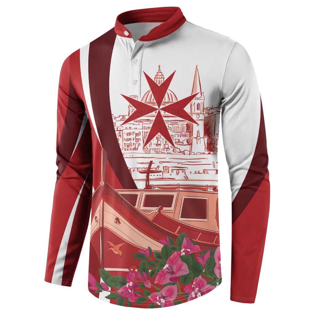 Inhobbok Malta Personalized Button Sweatshirt Valetta Scenery