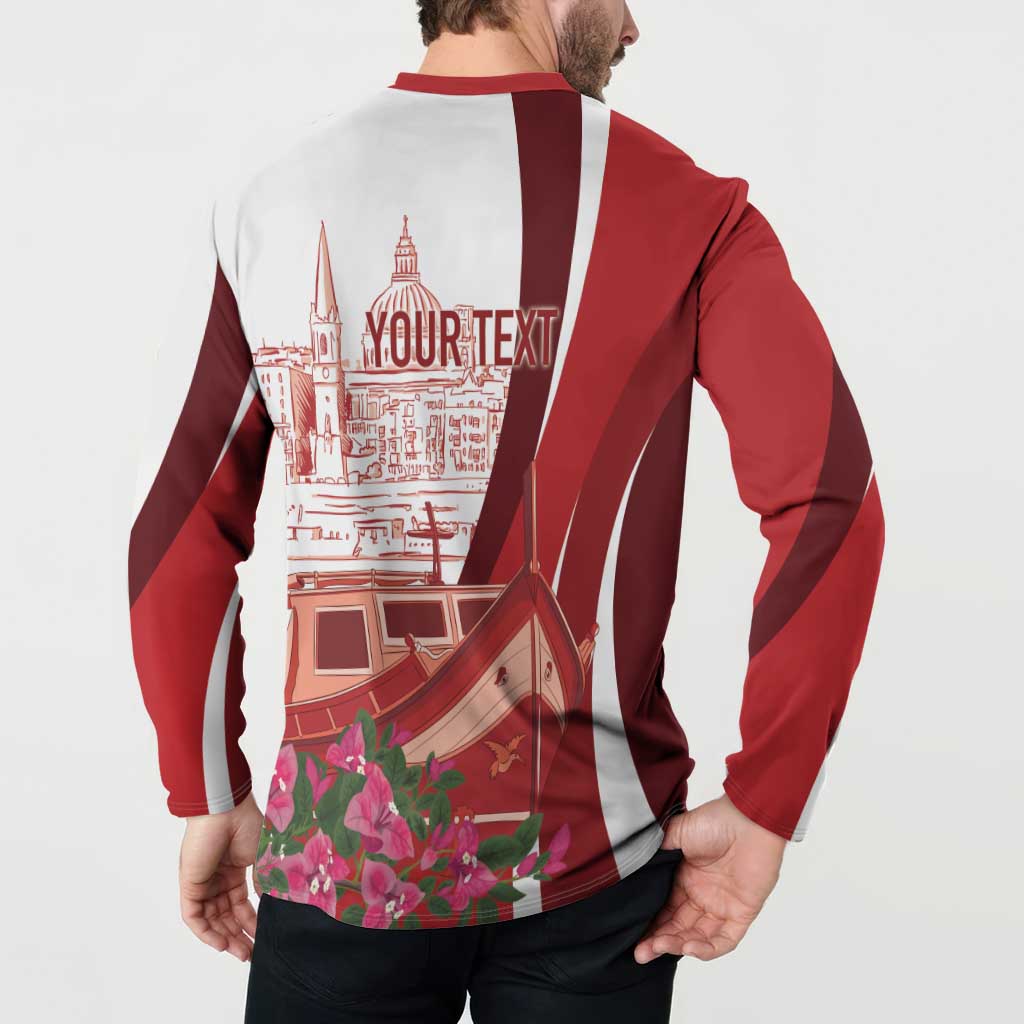 Inhobbok Malta Personalized Button Sweatshirt Valetta Scenery