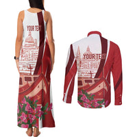 Inhobbok Malta Personalized Couples Matching Tank Maxi Dress and Long Sleeve Button Shirt Valetta Scenery
