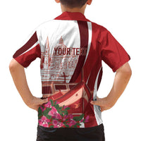 Inhobbok Malta Personalized Family Matching Long Sleeve Bodycon Dress and Hawaiian Shirt Valetta Scenery