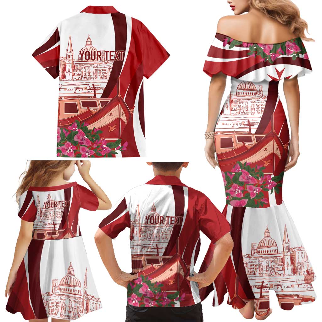 Inhobbok Malta Personalized Family Matching Mermaid Dress and Hawaiian Shirt Valetta Scenery