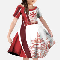 Inhobbok Malta Personalized Family Matching Off The Shoulder Long Sleeve Dress and Hawaiian Shirt Valetta Scenery