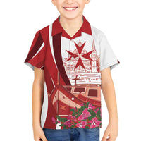 Inhobbok Malta Personalized Family Matching Off Shoulder Maxi Dress and Hawaiian Shirt Valetta Scenery