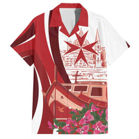 Inhobbok Malta Personalized Family Matching Off Shoulder Short Dress and Hawaiian Shirt Valetta Scenery
