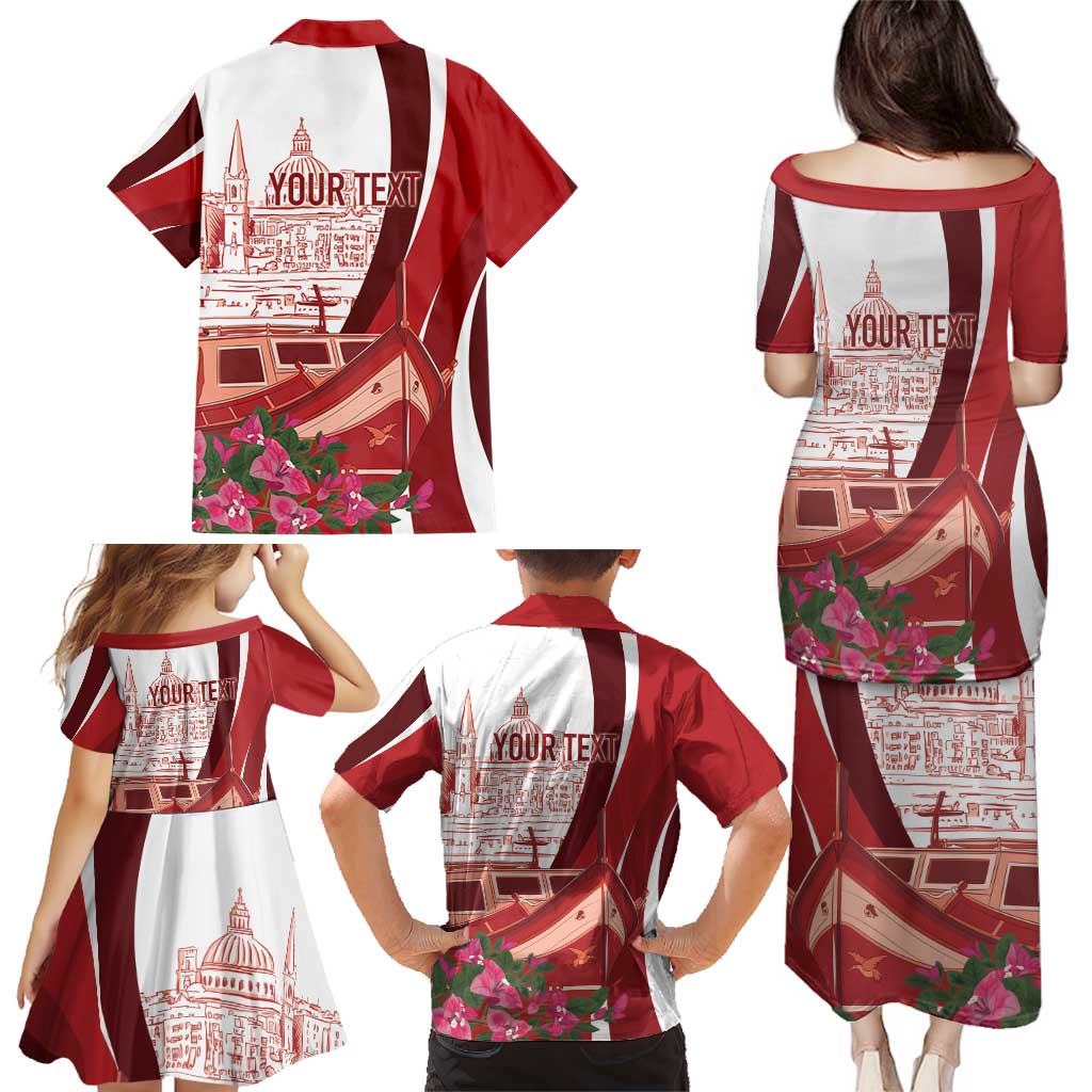 Inhobbok Malta Personalized Family Matching Puletasi and Hawaiian Shirt Valetta Scenery