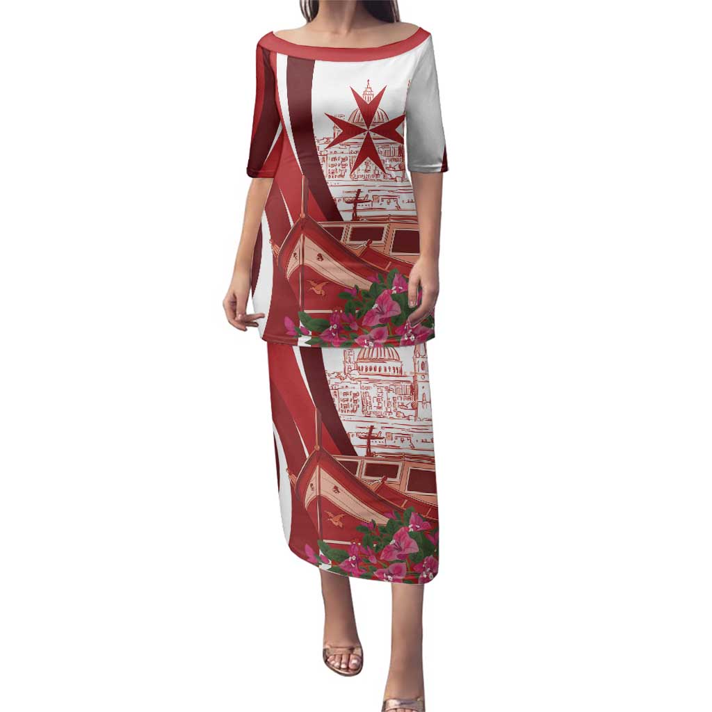 Inhobbok Malta Personalized Family Matching Puletasi and Hawaiian Shirt Valetta Scenery