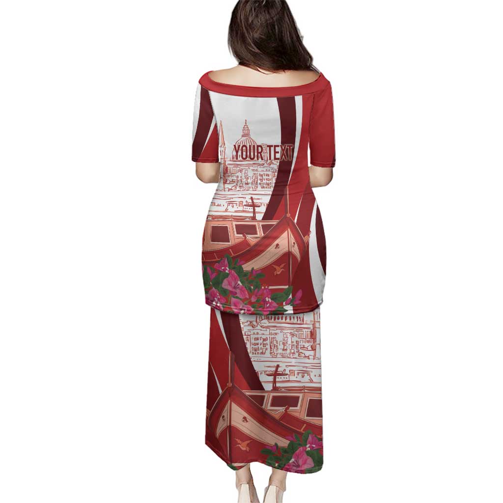 Inhobbok Malta Personalized Family Matching Puletasi and Hawaiian Shirt Valetta Scenery