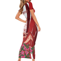 Inhobbok Malta Personalized Family Matching Short Sleeve Bodycon Dress and Hawaiian Shirt Valetta Scenery