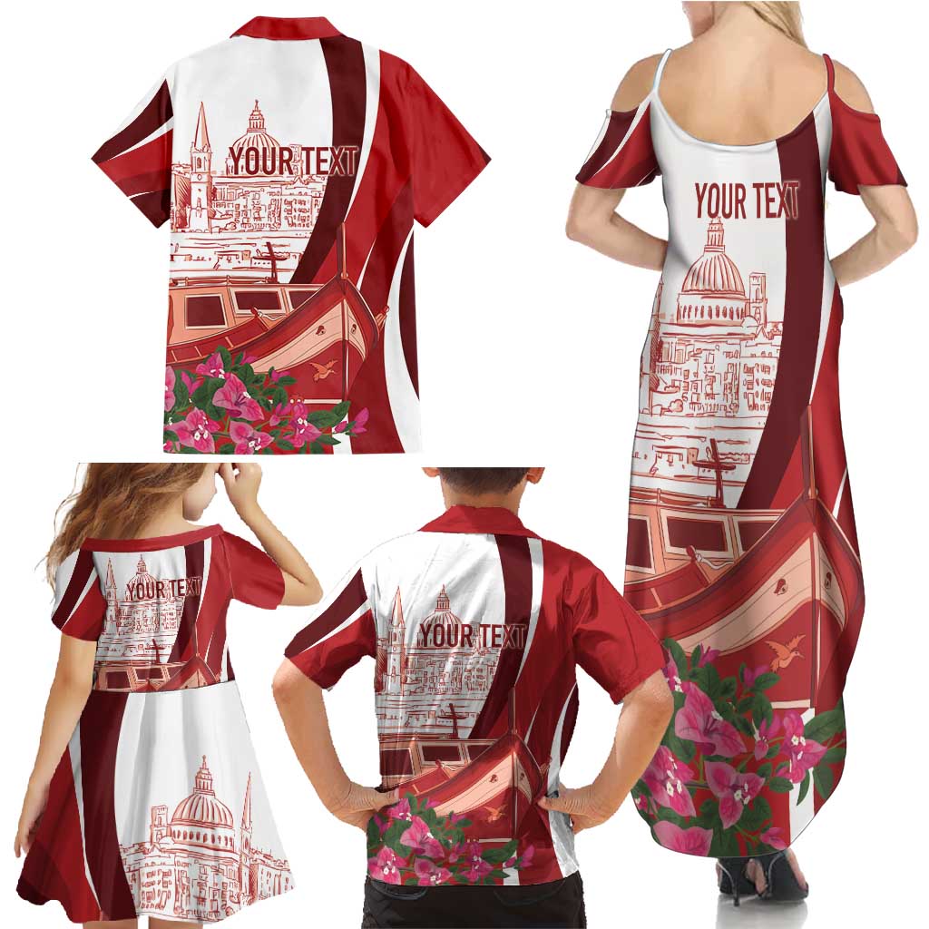 Inhobbok Malta Personalized Family Matching Summer Maxi Dress and Hawaiian Shirt Valetta Scenery