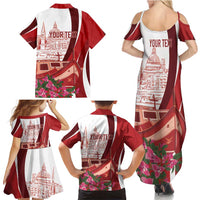 Inhobbok Malta Personalized Family Matching Summer Maxi Dress and Hawaiian Shirt Valetta Scenery