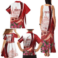 Inhobbok Malta Personalized Family Matching Tank Maxi Dress and Hawaiian Shirt Valetta Scenery