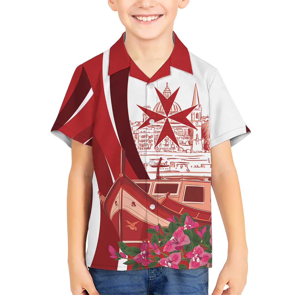 Inhobbok Malta Personalized Kid Hawaiian Shirt Valetta Scenery