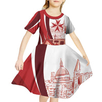 Inhobbok Malta Personalized Kid Short Sleeve Dress Valetta Scenery