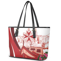 Inhobbok Malta Leather Tote Bag Valetta Scenery