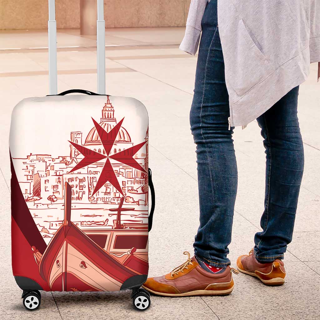 Inhobbok Malta Luggage Cover Valetta Scenery