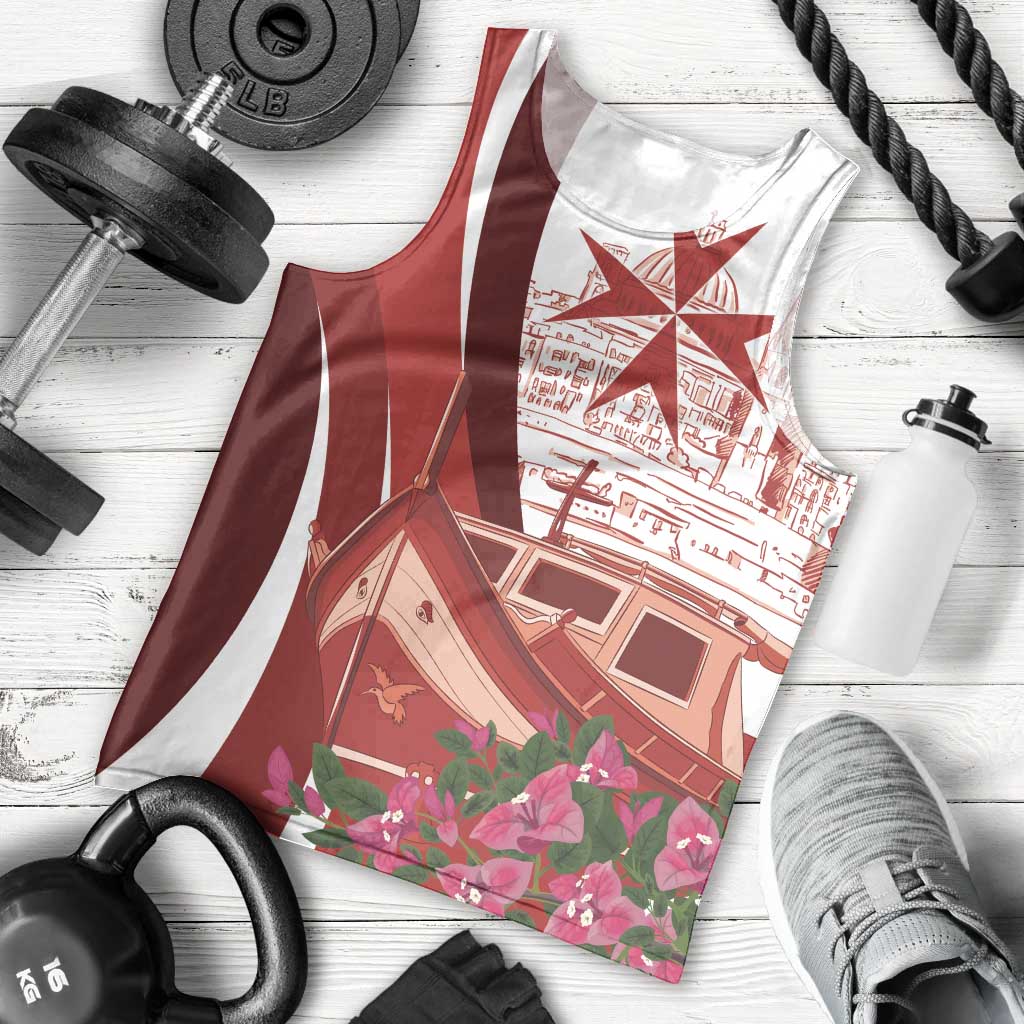 Inhobbok Malta Personalized Men Tank Top Valetta Scenery