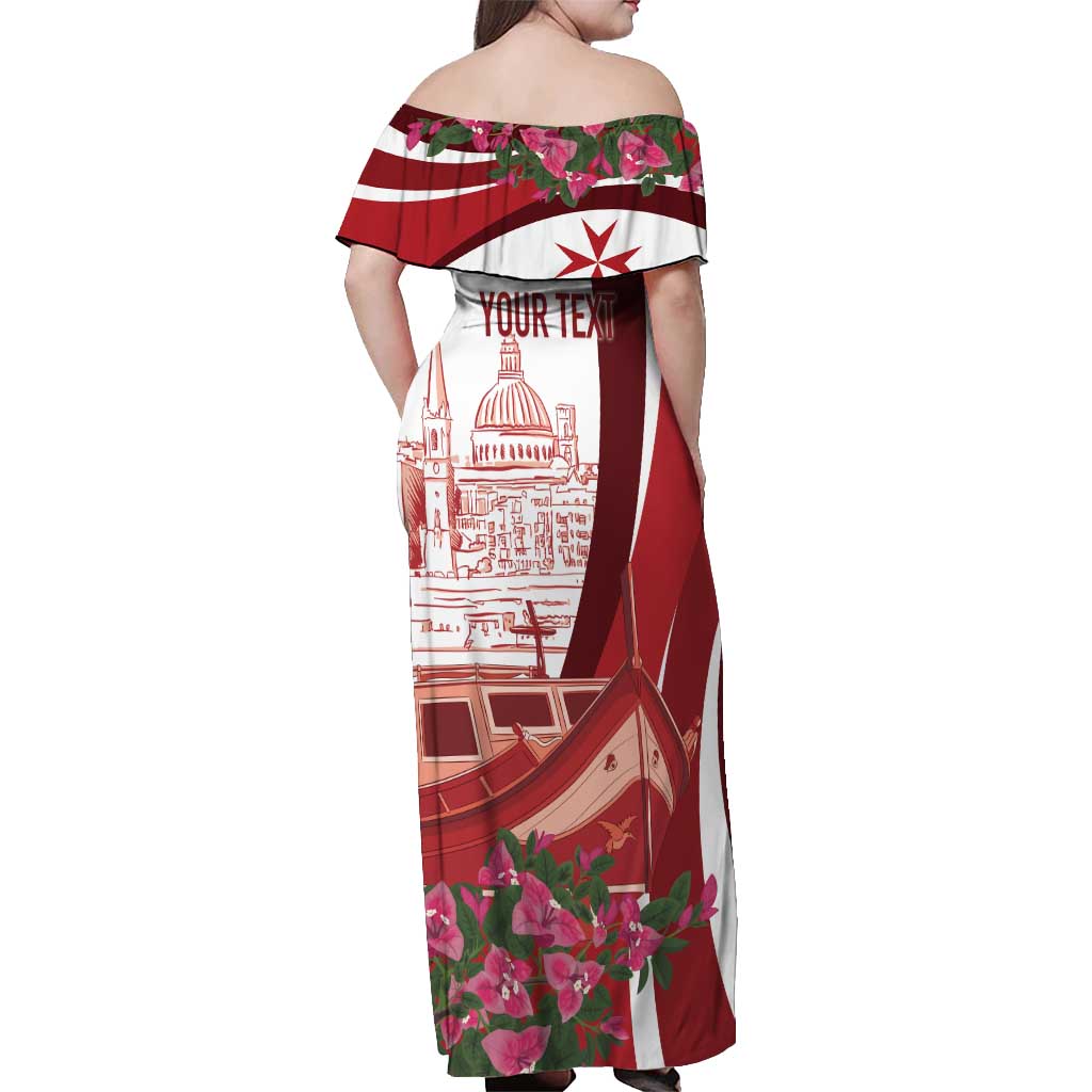 Inhobbok Malta Personalized Off Shoulder Maxi Dress Valetta Scenery